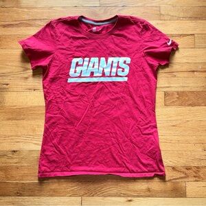 NIKE NFL Team Apparel NY Giants Red Tee Shirt Short Sleeve size Large